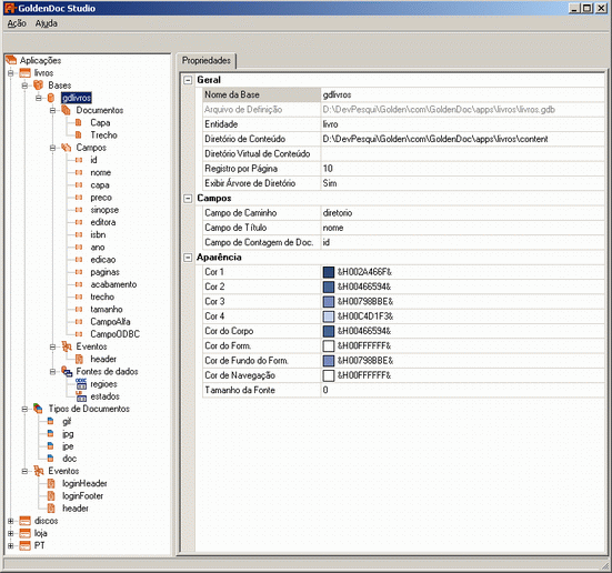 Interface do GoldenDoc Studio